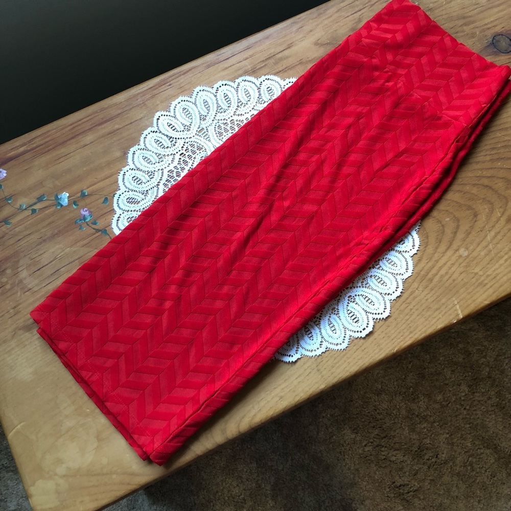 Lularoe Cassie bright red skirt!